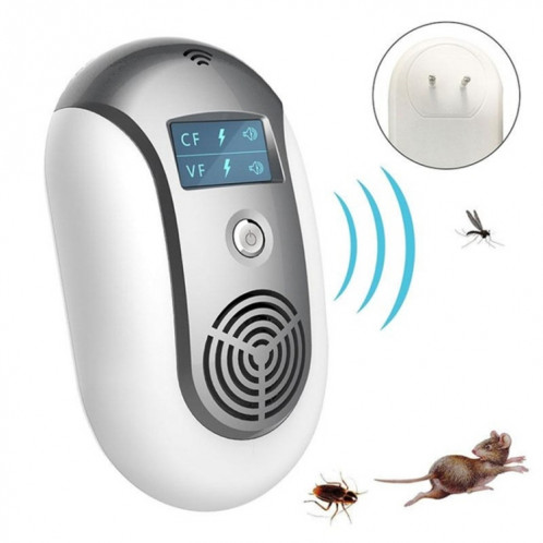 Prise européenne antiparasitaire ultrasonique Ultrasonic Pest Repeller (gris) SH103A1527-37