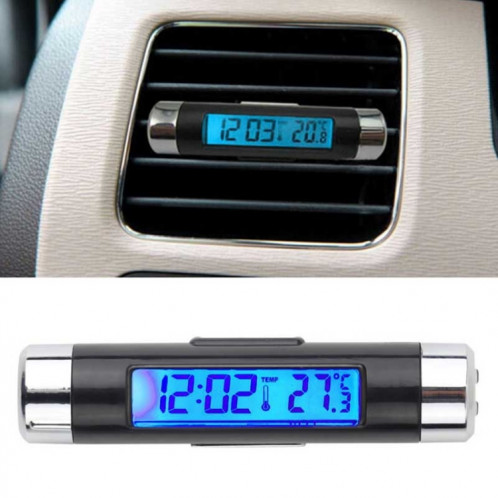 Écran d'affichage à cristaux liquides de calendrier d'horloge de thermomètre automatique de voiture 2 en 1 SH3270820-36