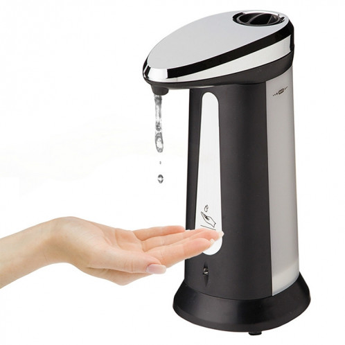 Distributeur de savon liquide automatique 400 ml salle de bain cuisine distributeur de savon à capteur intelligent en acier inoxydable sans contact SH6961518-37
