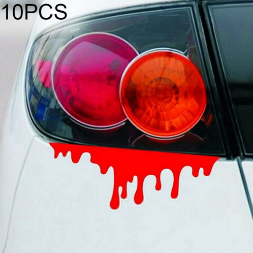 10 PCS rouge sang autocollant de voiture bricolage style de voiture voiture-couverture SH8173578-36