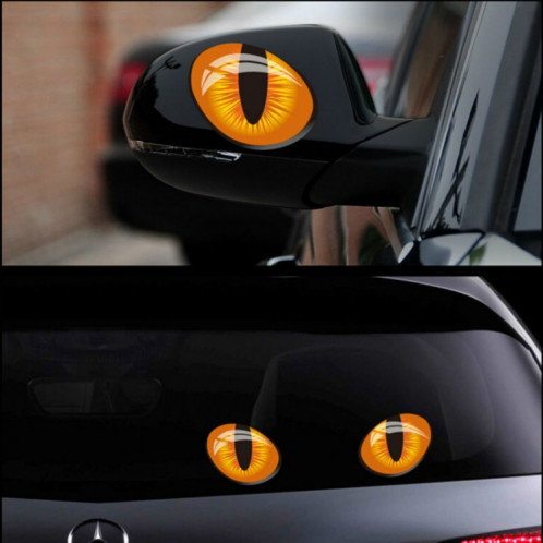 10 PCS Mignon Simulation Cat Eyes Autocollant De Voiture 3D Rétroviseur Vinyle Decal, Taille: 10x8cm SH88291721-34