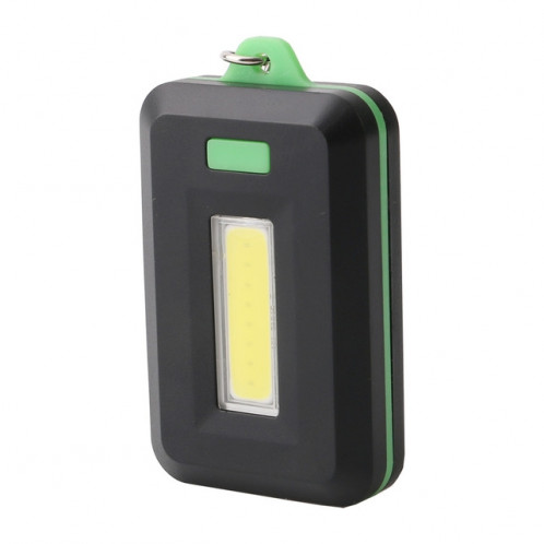 2 PCS 3W Mini COB LED lampe de poche porte-clés camping lumière sac à dos d'urgence avec 3 modes (vert) SH601B367-37