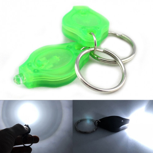 2 PCS Mini poche porte-clés lampe de poche Micro LED lumière Squeeze Camping en plein air ultra-lumineux d'urgence porte-clés lampe torche (Vert) SH001D1218-37