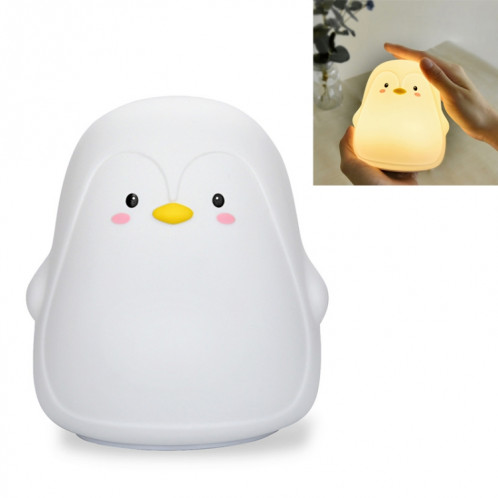 Penguin Silicone Pat Night Light Lampe d'ambiance de chevet pour enfants (blanc) SH001A1500-310