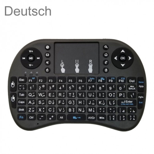 Langue de support: Allemand Clavier sans fil i8 Air Mouse avec pavé tactile pour Android TV Box & Smart TV & PC Tablet & Xbox360 & PS3 & HTPC / IPTV SH00621100-39