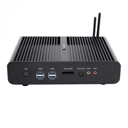 HYSTOU P05B-I7-5500U-2C Mini PC sans ventilateur Processeur Intel Core i7 5500u Quad Core jusqu'à 2,4 GHz, RAM: 8G, ROM: 256G, prise en charge Win 7/8/10 / Linux (noir) SH326B1509-37