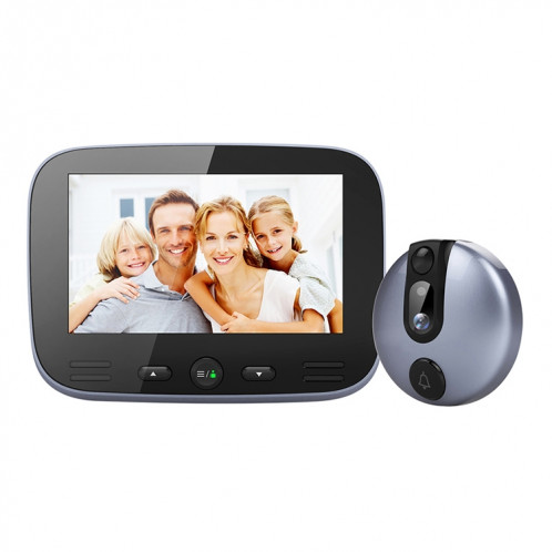 M100 4.3 pouces Écran 2.0MP caméra de sécurité vidéo intelligente sonnette, carte TF de soutien (32Go Max) et vision nocturne et détection de mouvement (Azure) SM026A1989-38