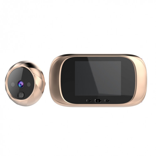 Sonnette de caméra électronique intelligente DD1 avec écran LCD de 2,8 pouces, prise en charge de la vision nocturne infrarouge (or) SH043J245-311