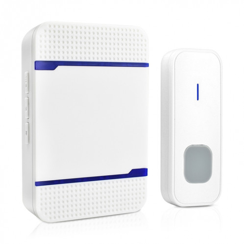 P7 110dB Wireless IP55 Récepteur de sonnette WiFi étanche à faible consommation d'énergie avec veilleuse, 53 options de musique, distance du récepteur: 300 m (blanc) SH409W1262-311