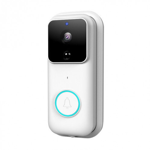 Anytek B60 720P sonnette visuelle vidéo intelligente WiFi, prise en charge de la détection à distance et PIR de l'application et de la carte TF (blanc) SA693W962-39