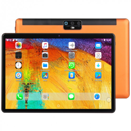 BDF H1 3G Tablet Tablet PC, 10,1 pouces, 2GB + 32GB, Android 9.0, MTK8321 OCTA CORE CORTEX-A7, Support Dual Sim & Bluetooth & WiFi & GPS, Plug UE (Orange) SB566E171-317