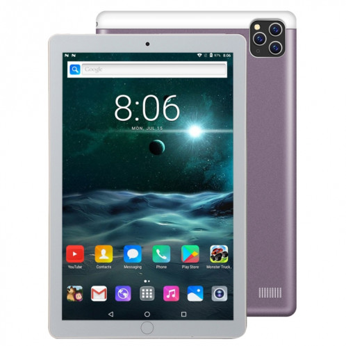 BDF A10 3G Téléphone Tablet PC, 10 pouces, 1 Go + 16 Go, Android 5.1, MTK6592 OCTA CORE CORTEX-A7, Support Dual Sim & Bluetooth & WiFi & GPS, Plug UE (violet) SB570P1704-315