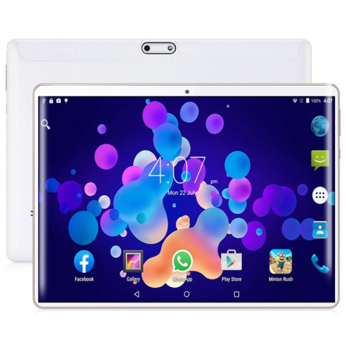 BDF K107 3G Téléphone Tablet PC, 10 pouces, 2GB + 32GB, Android 9.0, MTK8321 OCTA Core, Support Dual Sim & Bluetooth & Wifi & GPS, Fiche UE (Blanc) SB720W1165-37