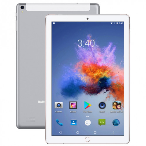 BDF P10 3G Tablet Tablet PC, 10 pouces, 1 Go + 16 Go, Android 5.1, MTK6592 OCTA Core, Support Dual Sim & Bluetooth & Wifi & GPS, Plug UE (gris) SB721H1351-37