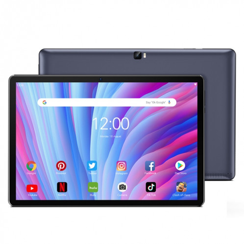 Tablette PC Viaztech V30, 10,1 pouces, 3 Go + 32 Go, Processeur quadricœur Android 11 RK3566, prise en charge WiFi/Bluetooth 2.4G, version globale avec Google Play, prise US (gris foncé) SH90DG1728-37