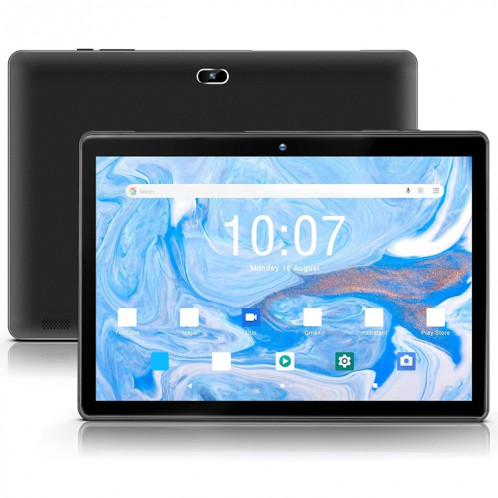 Tablette PC Qunyico Y10, 10,1 pouces, 2 Go + 32 Go, Processeur quadricœur Android 10 Allwinner A100, prise en charge WiFi/Bluetooth 2.4G, version globale avec Google Play, prise US (noir) SH798B1795-37