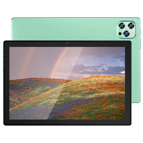 Tablette d'appel téléphonique P60 4G, 10,1 pouces, 4 Go + 64 Go, Android 8.0 MTK6797 Deca Core 2,1 GHz, double SIM, prise en charge GPS, OTG, WiFi, BT (vert) SH892G1611-315