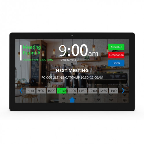 Tablette PC commerciale WA1542T, 15,6 pouces, 2 Go + 16 Go, Android 8.1 Quad Core 1,8 GHz, Bluetooth & WiFi & Ethernet & OTG, avec barre lumineuse LED (noir) SH053B478-36