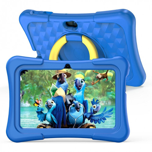 Pritom K7 Pro Kids Education Tablet PC, 7,0 pouces, 2 Go + 32 Go, Android 11 Allwinner A100 Quad Core CPU, support 2.4G WiFi / Bluetooth / Dual Camera, version globale avec Google Play, US Plug (Blue) SP871L1690-37