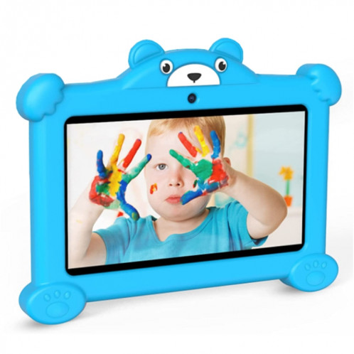 Tablette Pritom K7 Pro Panda pour enfants, 7,0 pouces, 2 Go + 32 Go, Processeur Quad Core Android 11 Allwinner A100, prise en charge WiFi 2.4G et WiFi 6, version globale avec Google Play, prise US (bleu) SP878L1471-37