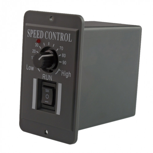 LDTR-WG0265 DC 6A régulateur de vitesse du moteur ralentit le contrôleur de moteur interrupteur de commande rotatif positif et négatif 12 V / 24 V / 36 V / 48 V (noir) SH394B1421-37