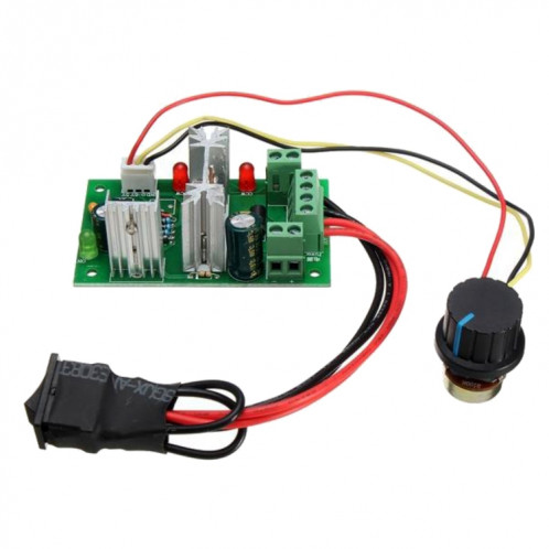 LDTR-WG0266 DC 6-30V 200W 16KHz PWM régulateur de vitesse de moteur régulateur de commande réversible interrupteur avant / arrière (vert) SH408G423-39