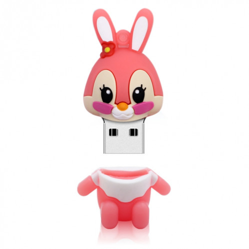 MicroDrive 128GB USB 2.0 Creative Cute Rabbit U Disk (Rose) SM522F242-311