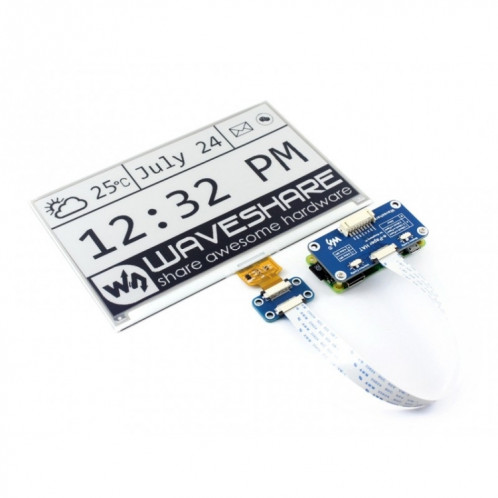 Waveshare 7,5 pouces 800x400 Pixel E-Ink Display HAT pour Raspberry Pi SW01111430-34