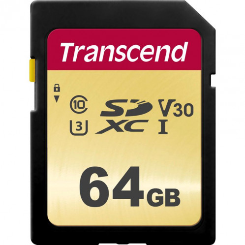 Transcend SDXC 500S 64GB Class 10 UHS-I U3 V30 380522-32