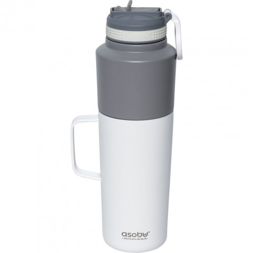Asobu Twin Pack Bottle avec Mug Blanc, 0.9 L + 0.6 L 766467-32