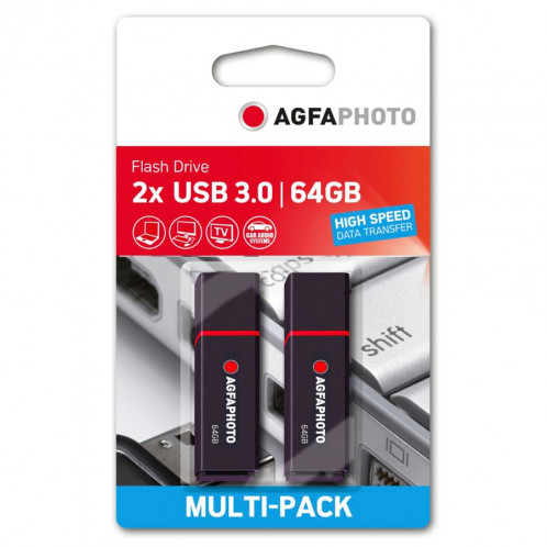 AgfaPhoto USB 3.2 Gen 1 64GB noir MP2 756583-31