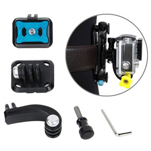 TMC HR315 Adaptateur à boucle de taille 4 caméras 4 en 1 pour GoPro HERO4 / 3 + / 3 et caméra sport Xiaomi Yi ST60200-36