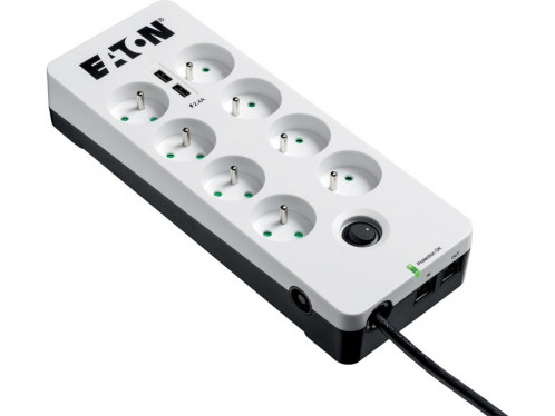 Eaton Protection Box 8 USB FR Multiprise parafoudre 8 prises + 2x USB + tel ALIMER0057-32