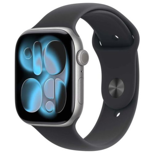Apple Watch Series 11 (2025) GPS 46mm Space Gray Alu Case, Black Sport Band M/L EU MEV44 ONLY BOX DAMAGE DP31400467-31