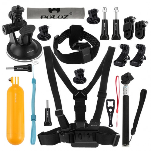 PULUZ 20 en 1 kit combiné d'accessoires GoPro HERO4 Session /4 /3+ /3 /2 /1 SPKT182-38