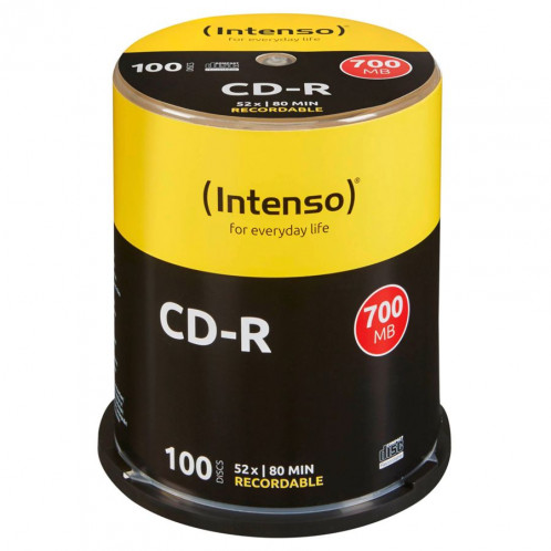 1x100 Intenso CD-R 80 / 700MB 52x Speed, cakebox spindle 410739-32