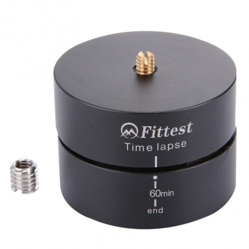 Fittest 360TL 360 Degrees Panning Panoramique rotatif PTZ 60min / 45min / 30min / 15min Adaptateur de trépied stabilisateur à temporisation avec roulement de 2kg pour GoPro et micro caméra simple et DSLR SF18963-36