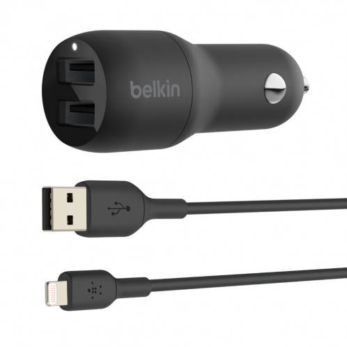 Belkin USB-A charg. voiture 24W noir CCB001btBK 529146-37