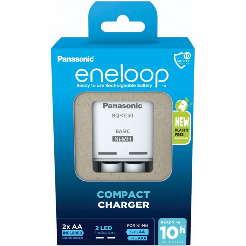 Panasonic Eneloop Compact Charg. BW-CC50 incl. 2xAA K-KJ50MCD20E 762771-34