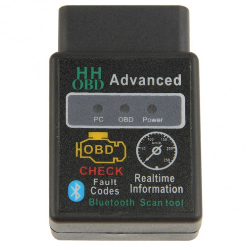 HH OBD ELM327 OBDII V1.5 Outil de balayage avancé Bluetooth Outil de diagnostic de vitesse de carburant sans fil SH1224-35