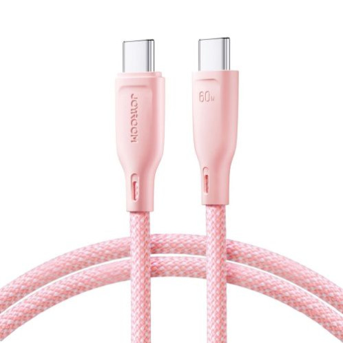 Joyroom Type-C Type-C Cable Multi-Color Series A14, 480mb/s, 60W, 1m, Pink (SA34-CC3) DO153828-32