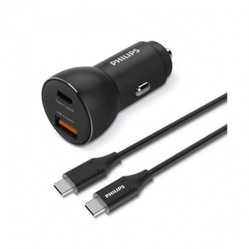 Philips Chargeur 36W voiture avec 1 USB-A + USB C 113565-33