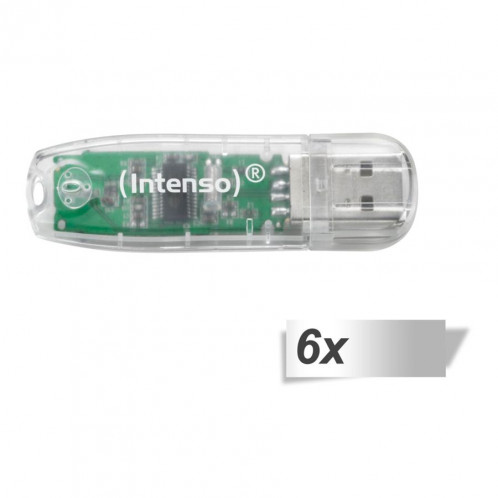 6x1 Intenso Rainbow Line 32GB USB Stick 2.0 447505-33