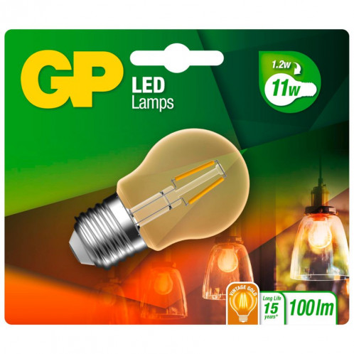 GP Lighting LED Mini Globe Gold E27 1,2W (25W)filament GP 080596 332271-31