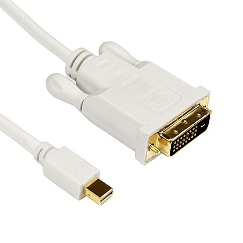 Mini DisplayPort vers DVI 24 + 1 Adaptateur de câble mâle, Longueur de câble: 1.8M (Blanc) SM0225-35