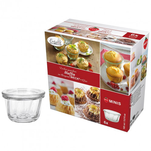 WECK Lot de 6 ramequins 165ml pour muffins 796763-31