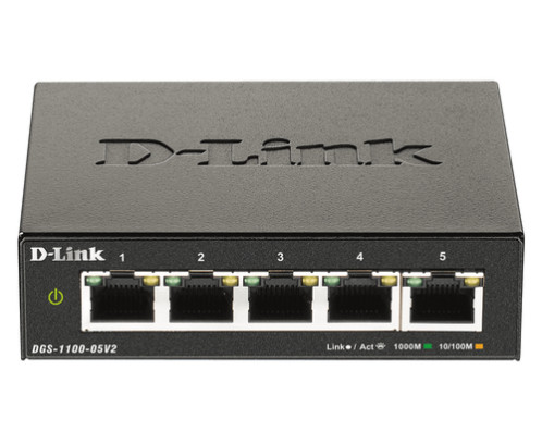 D-Link DGS-1100-05V2/E noir 5-Port Layer2 Gigabit Smart 158869-34