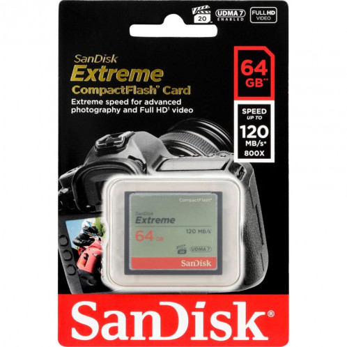 SanDisk Extreme CF 64GB 120MB/s UDMA7 SDCFXSB-064G-G46 722507-33
