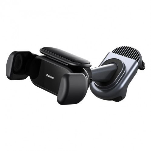 Baseus Car Mount T-Space Solar Electric Phone Holder (5.4 to 6.7 inch) Black (C40351300111-00) DA1392832-32