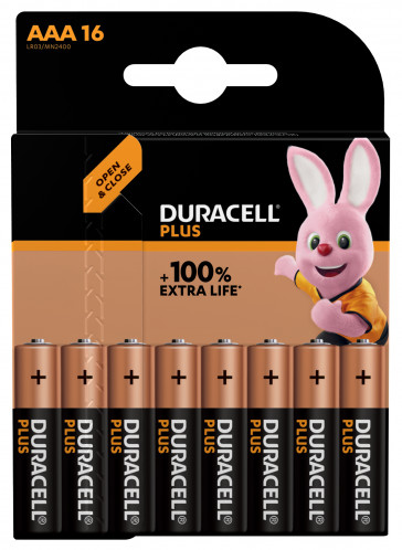 1x16 Duracell Plus Micro MN2400 AAA LR03 1,5V 865559-32